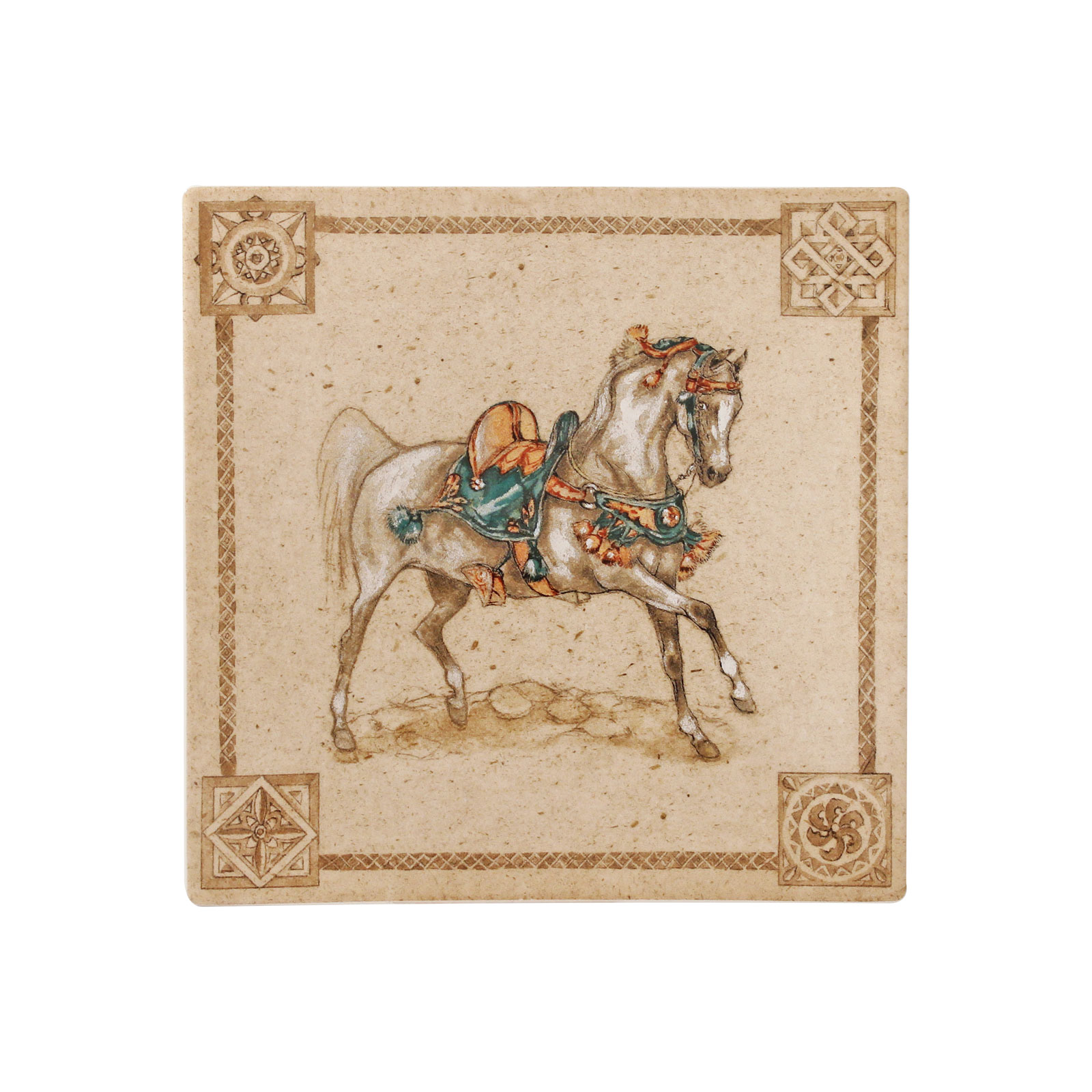 Gien Chevaux du Vent Platte eckig 17x17cm