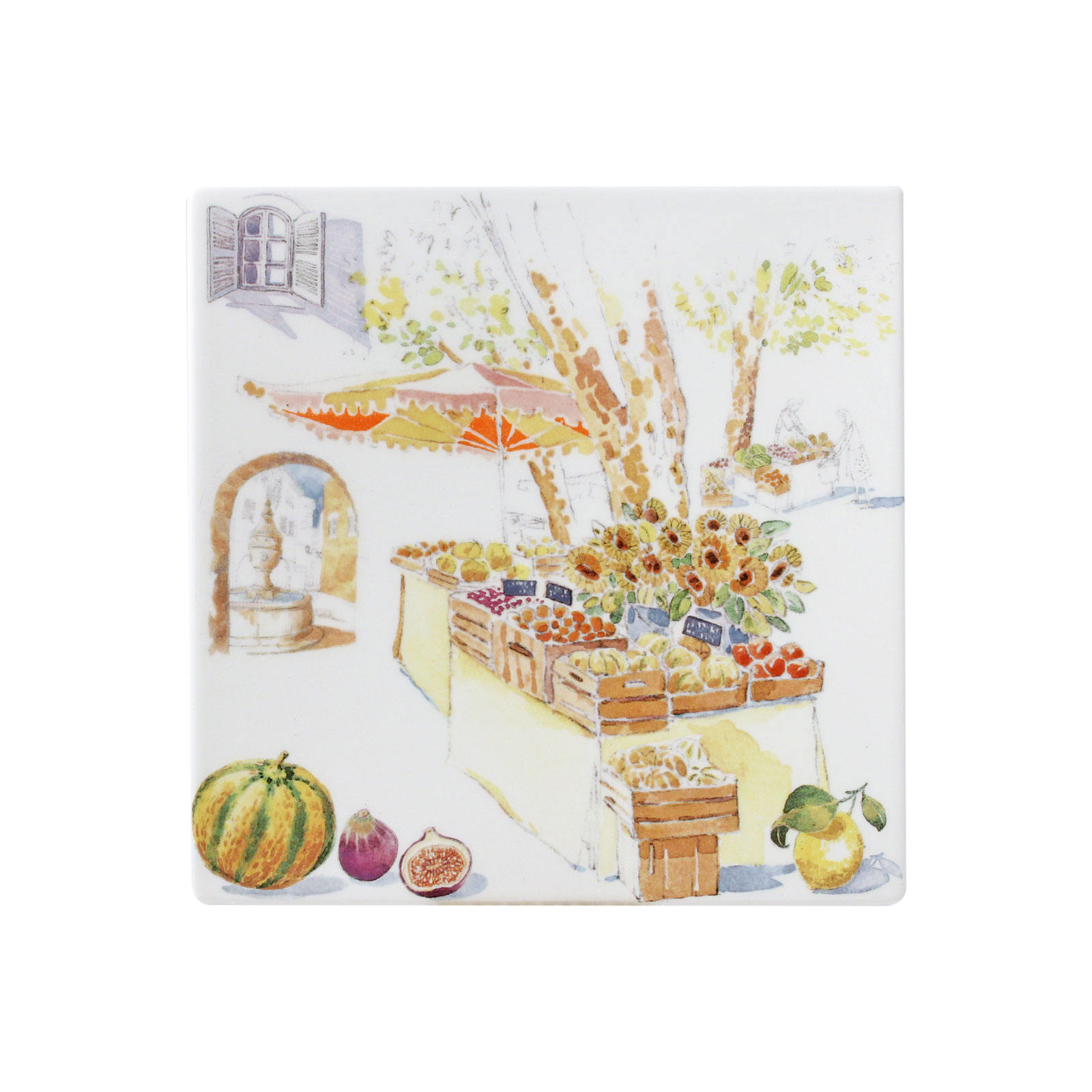 Gien Provence Platte eckig 17x17cm