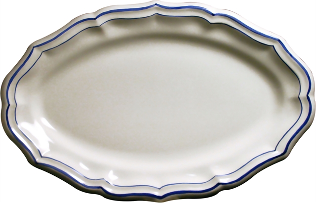 Gien Filet Bleu Platte oval 41cm