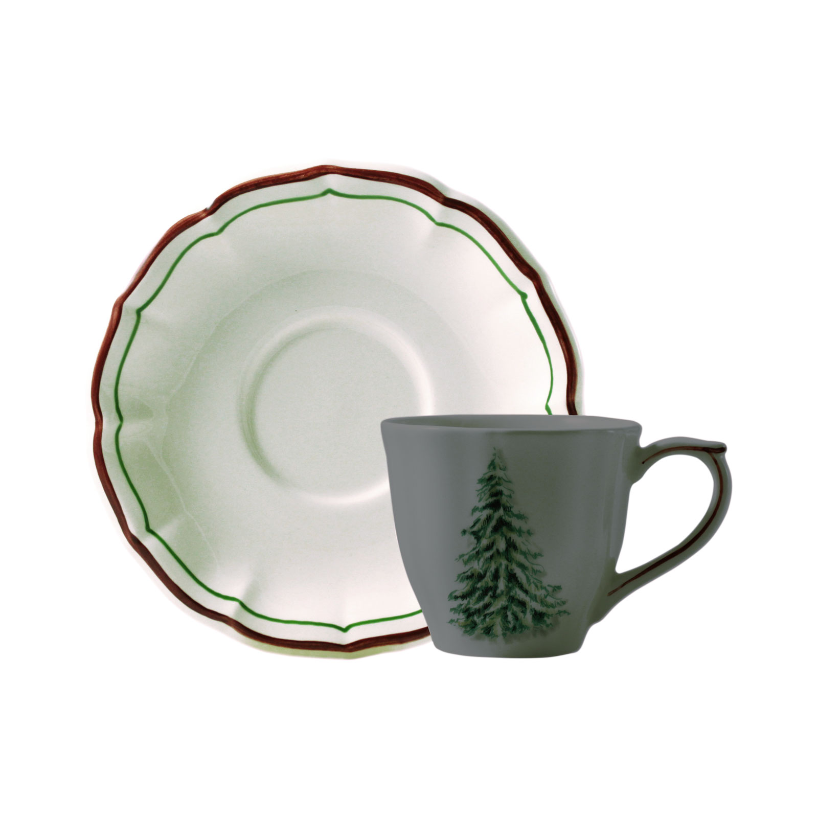 Gien Filet Noel Kaffee- & Tee-Untertasse US