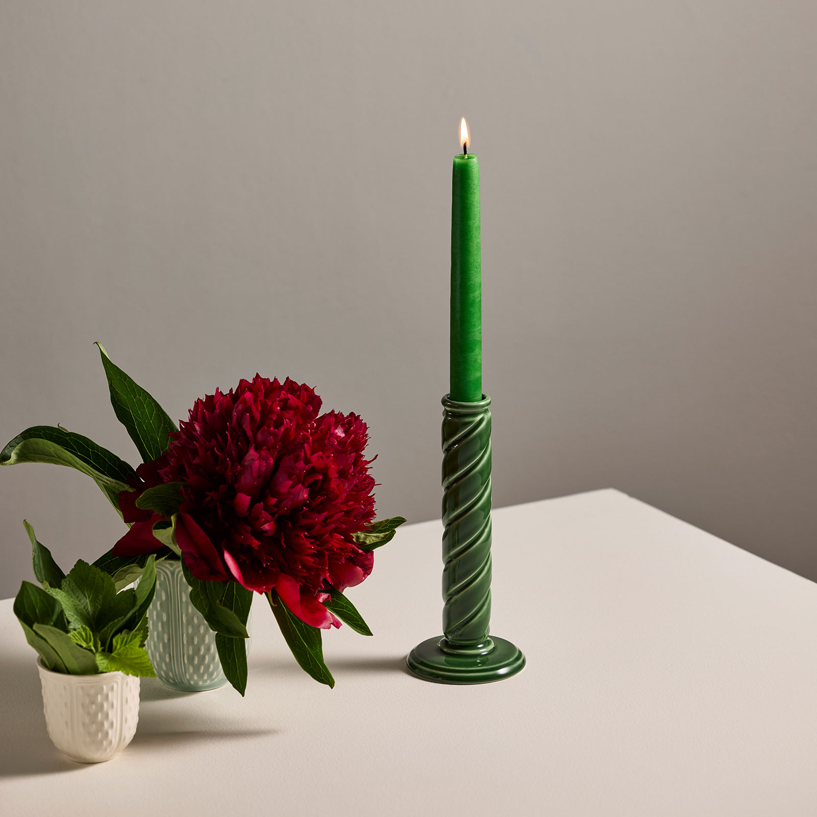 Gien Berlingot Kerzenleuchter groß Fougere